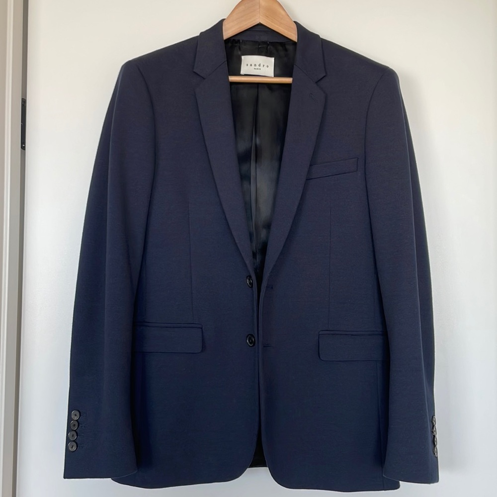 Sandro unworn navy single vent sports coat sz 46 EU 36 US